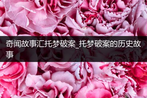 奇闻故事汇托梦破案_托梦破案的历史故事