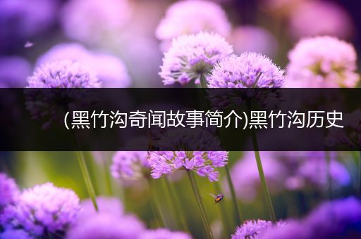 （黑竹沟奇闻故事简介)黑竹沟历史