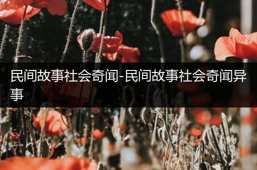 民间故事社会奇闻-民间故事社会奇闻异事