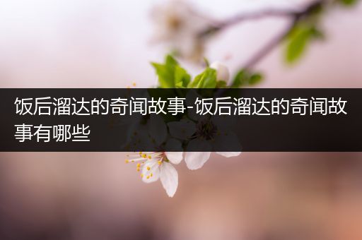 饭后溜达的奇闻故事-饭后溜达的奇闻故事有哪些