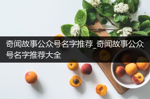 奇闻故事公众号名字推荐_奇闻故事公众号名字推荐大全