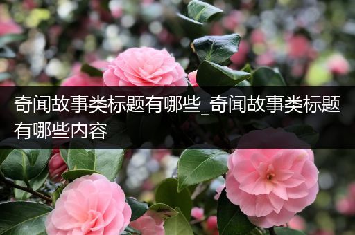 奇闻故事类标题有哪些_奇闻故事类标题有哪些内容