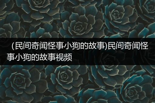 （民间奇闻怪事小狗的故事)民间奇闻怪事小狗的故事视频