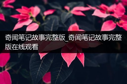 奇闻笔记故事完整版_奇闻笔记故事完整版在线观看
