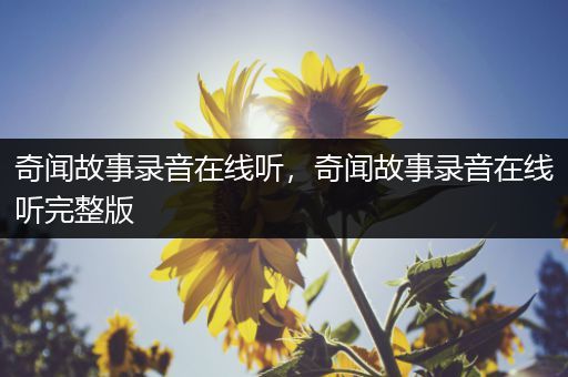奇闻故事录音在线听，奇闻故事录音在线听完整版