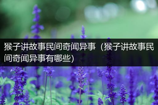 猴子讲故事民间奇闻异事（猴子讲故事民间奇闻异事有哪些）