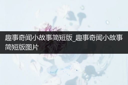 趣事奇闻小故事简短版_趣事奇闻小故事简短版图片