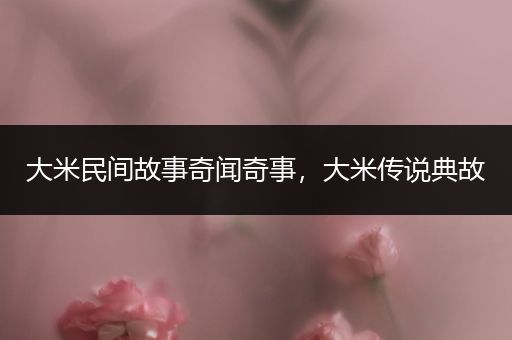 大米民间故事奇闻奇事，大米传说典故