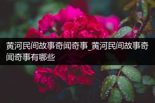 黄河民间故事奇闻奇事_黄河民间故事奇闻奇事有哪些