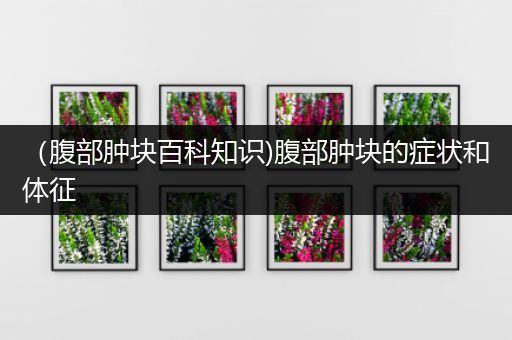 （腹部肿块百科知识)腹部肿块的症状和体征