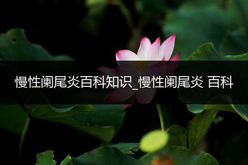慢性阑尾炎百科知识_慢性阑尾炎 百科