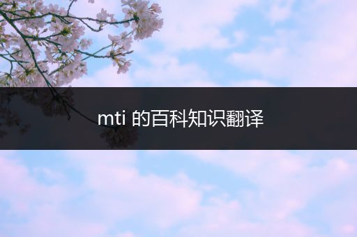 mti 的百科知识翻译