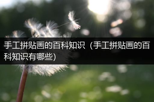 手工拼贴画的百科知识（手工拼贴画的百科知识有哪些）