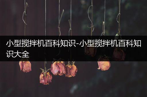 小型搅拌机百科知识-小型搅拌机百科知识大全