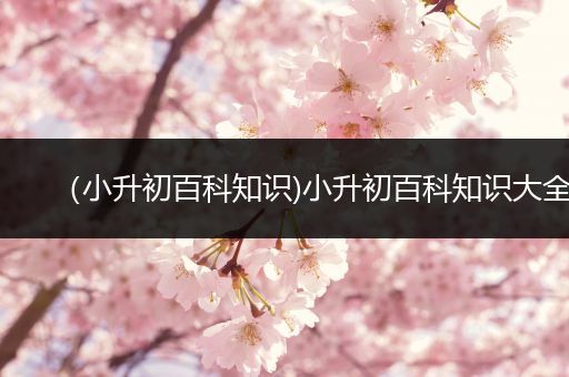（小升初百科知识)小升初百科知识大全