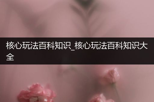 核心玩法百科知识_核心玩法百科知识大全