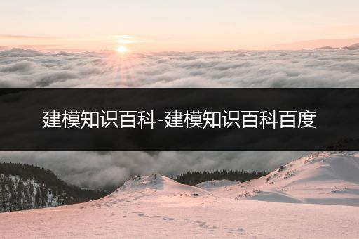 建模知识百科-建模知识百科百度