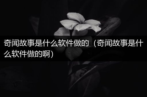 奇闻故事是什么软件做的（奇闻故事是什么软件做的啊）
