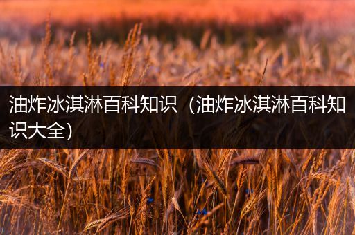 油炸冰淇淋百科知识（油炸冰淇淋百科知识大全）