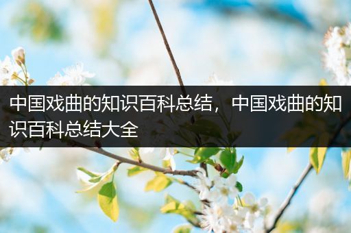中国戏曲的知识百科总结，中国戏曲的知识百科总结大全