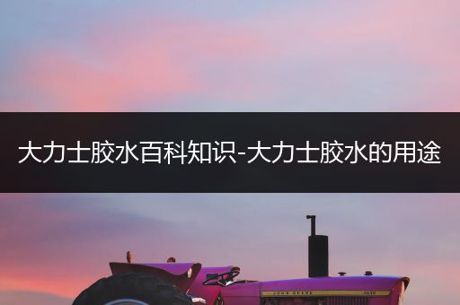 大力士胶水百科知识-大力士胶水的用途