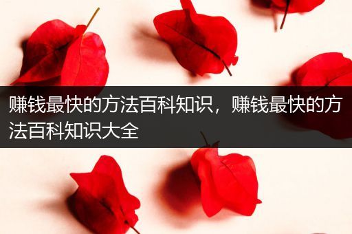 赚钱最快的方法百科知识，赚钱最快的方法百科知识大全