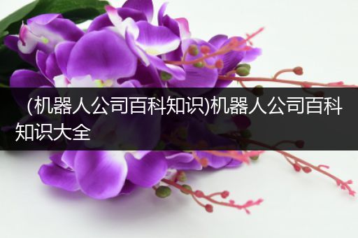 （机器人公司百科知识)机器人公司百科知识大全