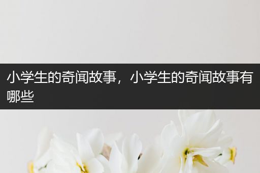 小学生的奇闻故事，小学生的奇闻故事有哪些