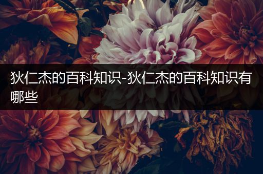 狄仁杰的百科知识-狄仁杰的百科知识有哪些