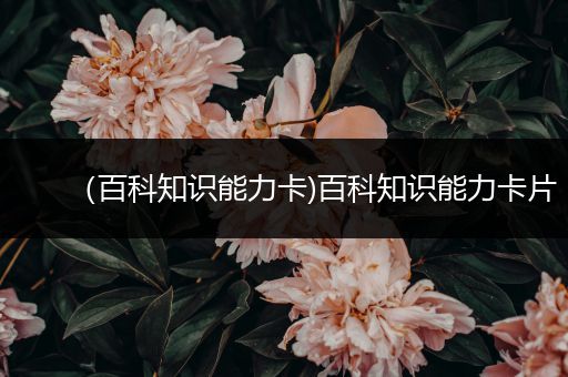 （百科知识能力卡)百科知识能力卡片