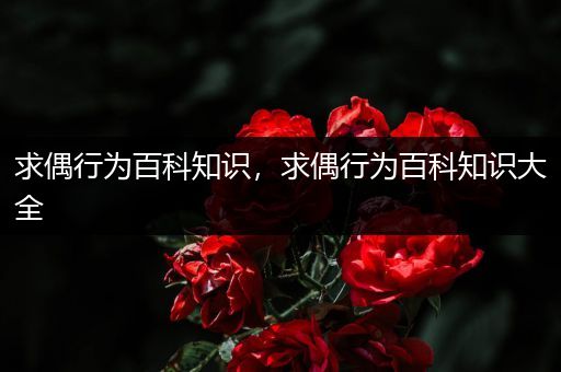求偶行为百科知识，求偶行为百科知识大全