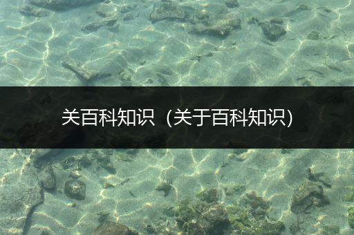 关百科知识（关于百科知识）