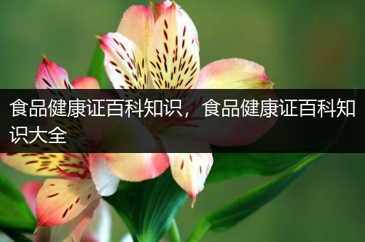 食品健康证百科知识，食品健康证百科知识大全