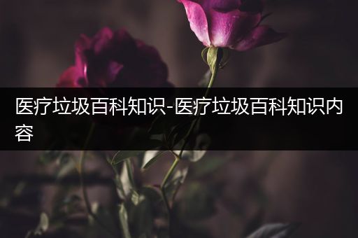 医疗垃圾百科知识-医疗垃圾百科知识内容