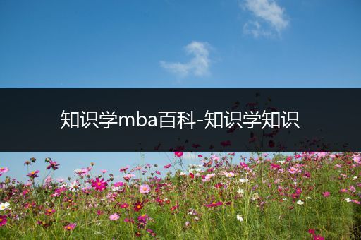 知识学mba百科-知识学知识
