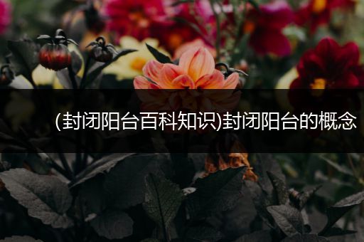 （封闭阳台百科知识)封闭阳台的概念
