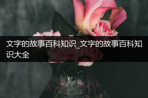 文字的故事百科知识_文字的故事百科知识大全