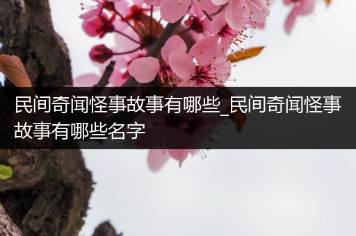 民间奇闻怪事故事有哪些_民间奇闻怪事故事有哪些名字