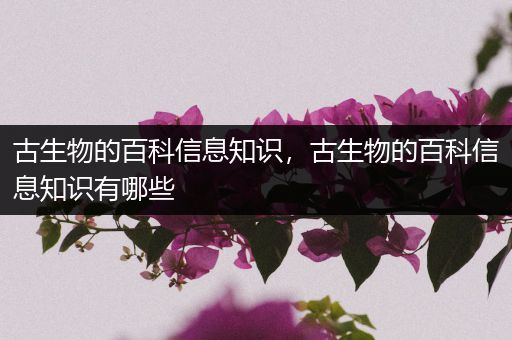 古生物的百科信息知识，古生物的百科信息知识有哪些