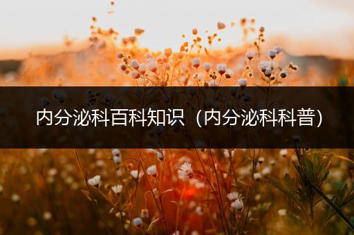 内分泌科百科知识（内分泌科科普）