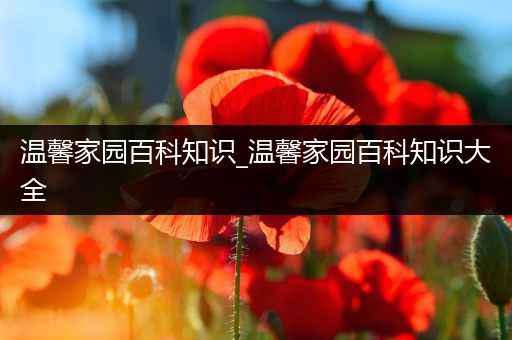 温馨家园百科知识_温馨家园百科知识大全