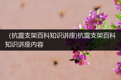 （抗震支架百科知识讲座)抗震支架百科知识讲座内容