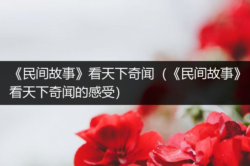 《民间故事》看天下奇闻（《民间故事》看天下奇闻的感受）