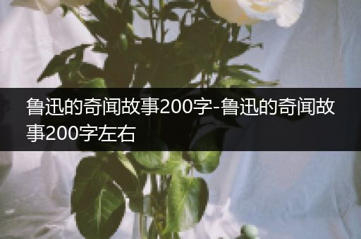 鲁迅的奇闻故事200字-鲁迅的奇闻故事200字左右