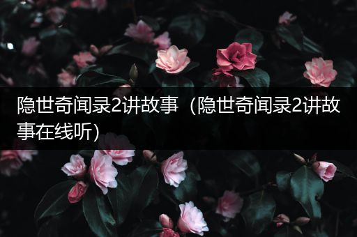 隐世奇闻录2讲故事（隐世奇闻录2讲故事在线听）