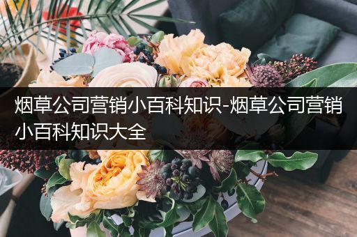 烟草公司营销小百科知识-烟草公司营销小百科知识大全