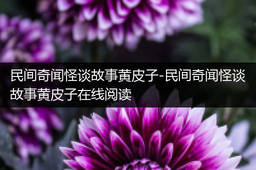 民间奇闻怪谈故事黄皮子-民间奇闻怪谈故事黄皮子在线阅读