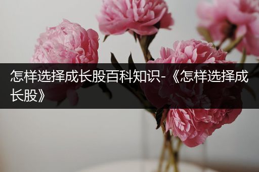 怎样选择成长股百科知识-《怎样选择成长股》