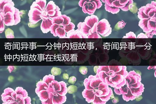 奇闻异事一分钟内短故事，奇闻异事一分钟内短故事在线观看