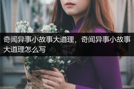 奇闻异事小故事大道理，奇闻异事小故事大道理怎么写